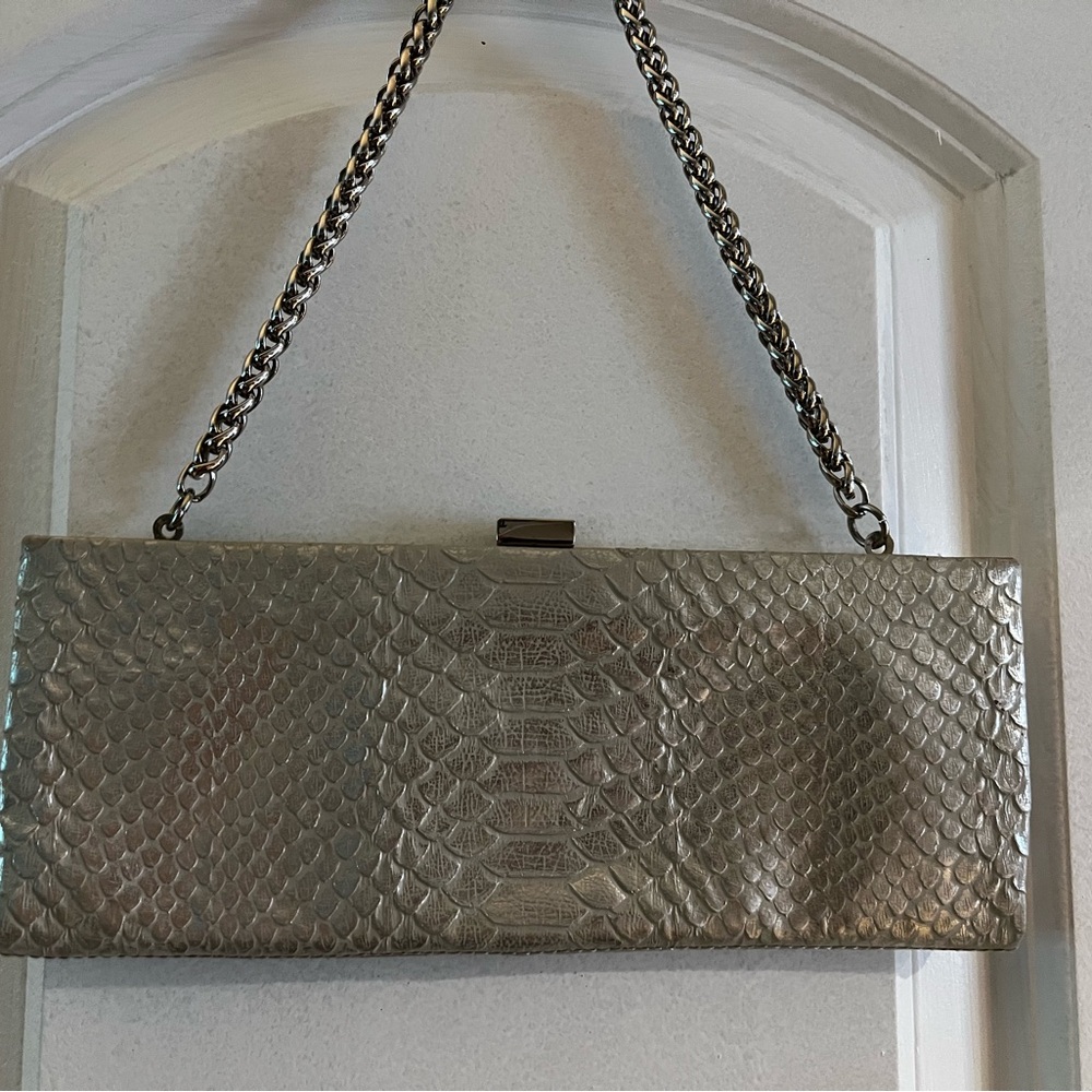 Valerie Stevens Metallic Textured Clutch